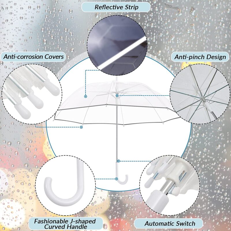 pack of 4 clear wedding umbrella