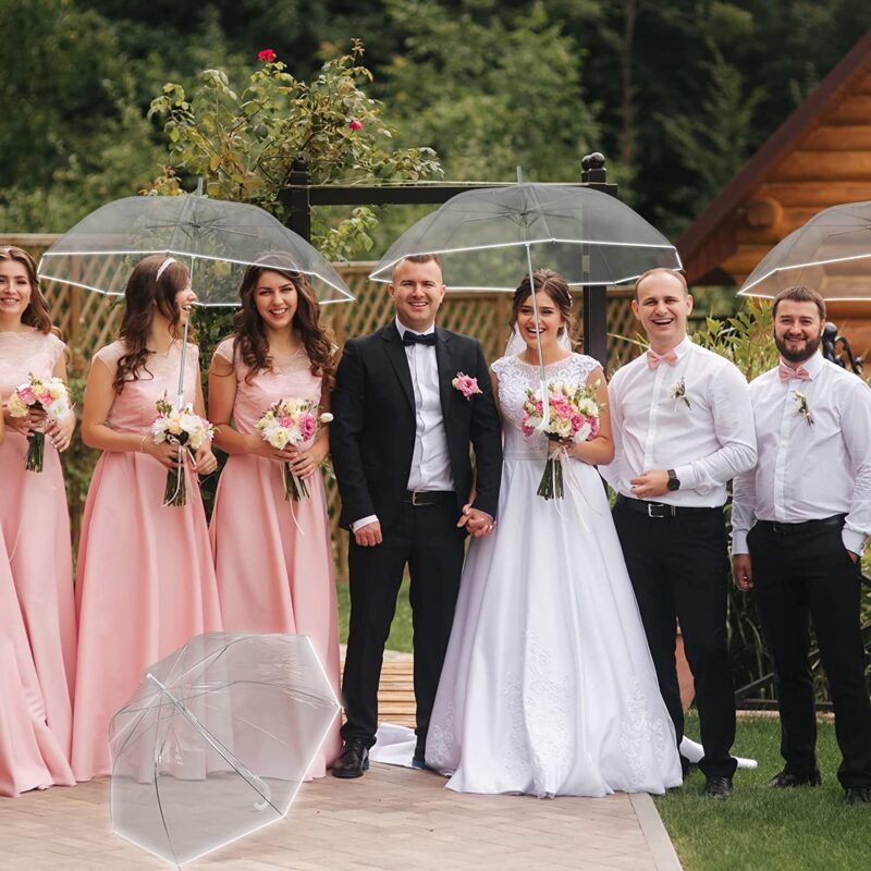 pack of 4 clear wedding umbrella