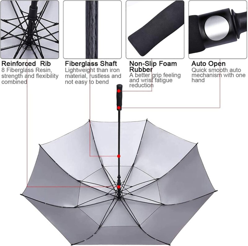 68 inch windproof oversized golf umbrella
