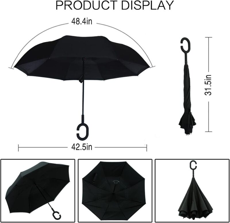 windproof uv protection reverse umbrella