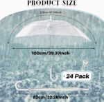 pack of 24 clear wedding umbrella