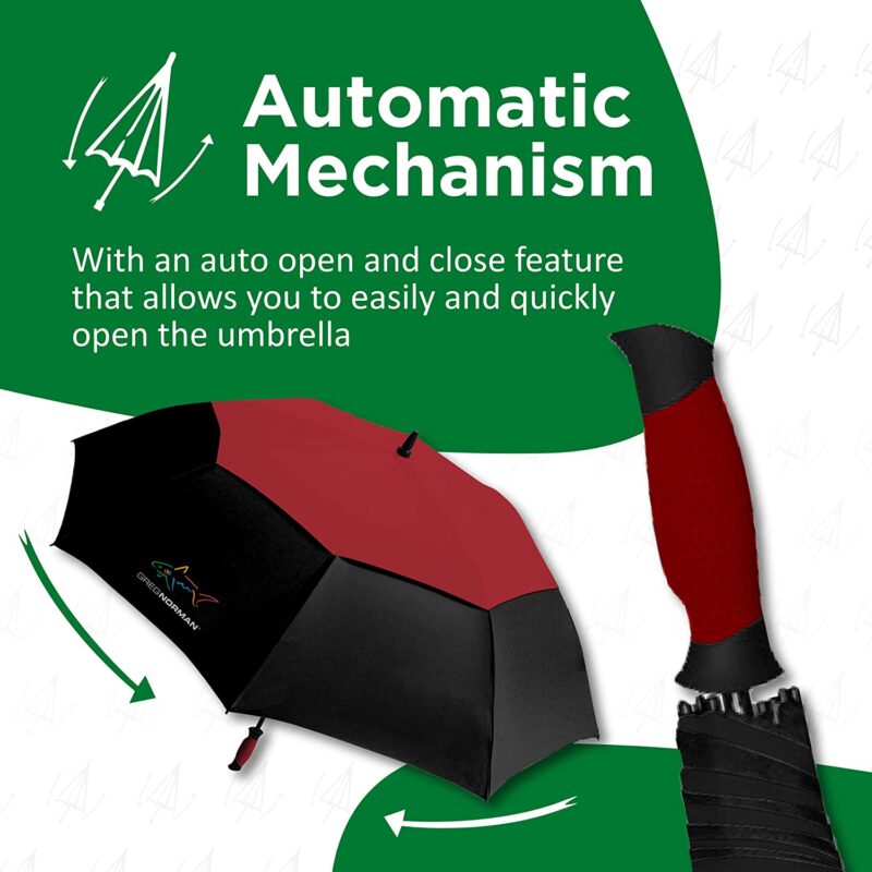 greg norman 60 inch automatic compact golf umbrella