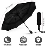 logo automatic windproof compact folding umbrella