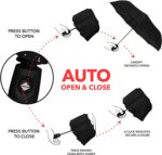 logo automatic windproof compact folding umbrella