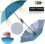 62 inch automatic double canopy oversized golf umbrella