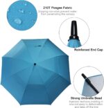 62 inch automatic double canopy oversized golf umbrella