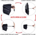pack of 2 packs automatic windproof compact folding umbrella