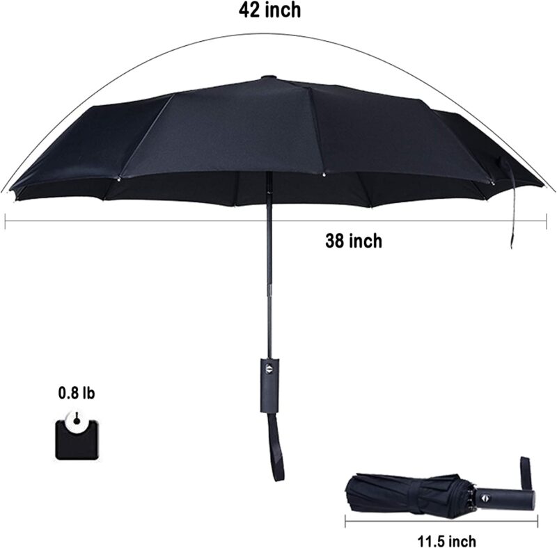 pack of 2 packs automatic windproof compact folding umbrella