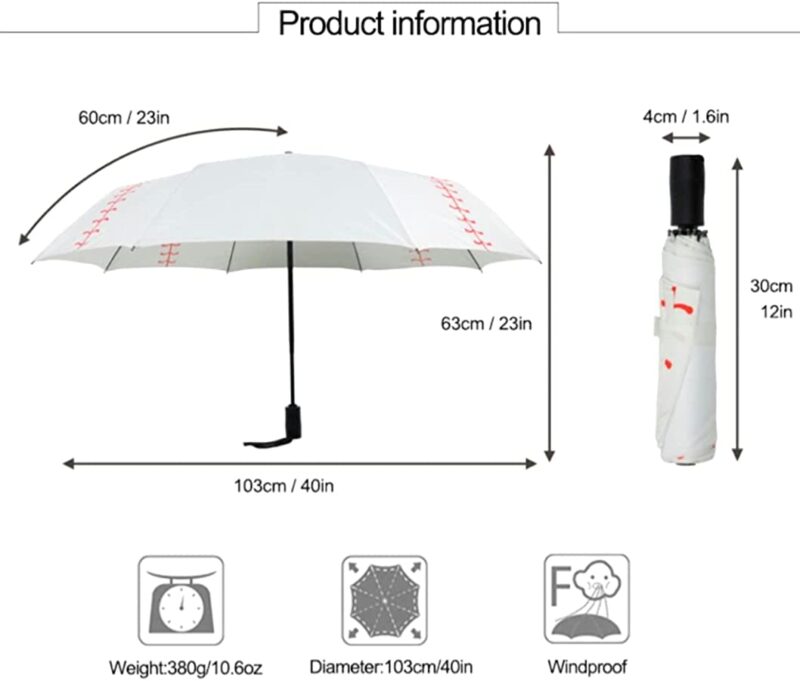 baseball auto open close portable umbrella