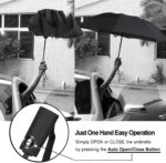 logo windproof compact reverse folding umbrella