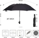 logo windproof compact reverse folding umbrella