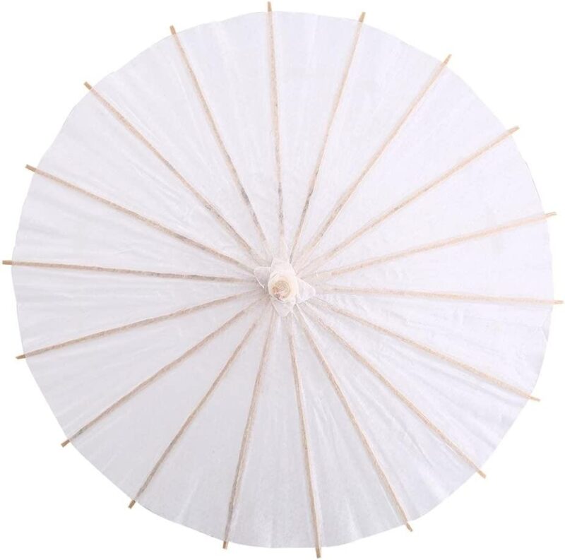white color paper rainbow parasol