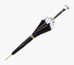 panda white polka dot long handle umbrella