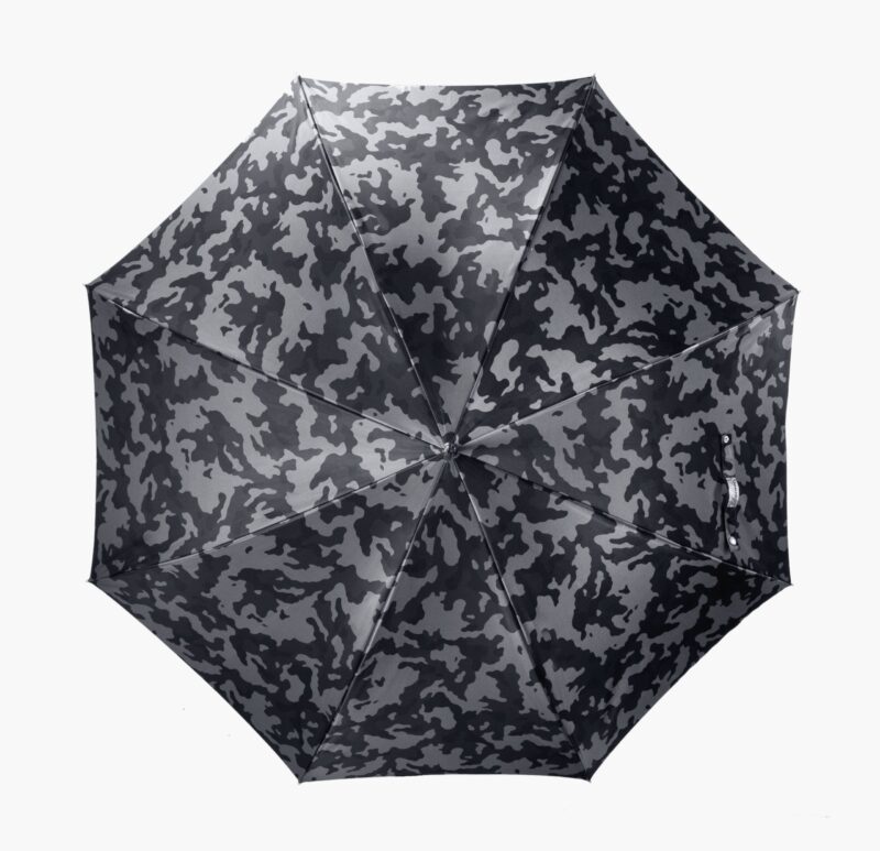 grey camouflage studded head skeleton long handle umbrella