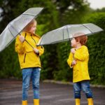 logo automatic clear folding umbrella