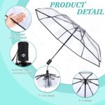 logo automatic clear folding umbrella