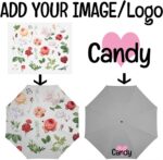 photo text compact portable folding umbrella