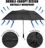 62 inch double canopy portable oversized golf umbrella