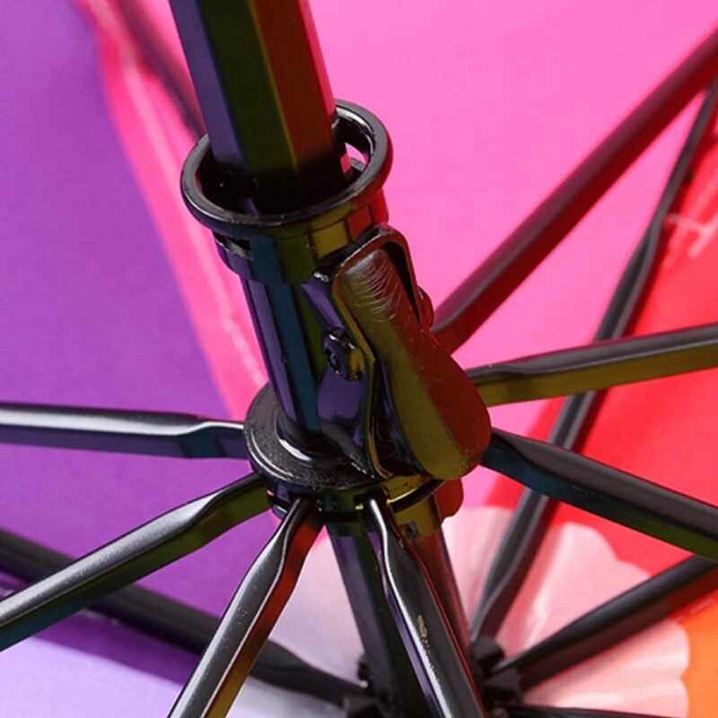 logo compact portable rainbow parasol