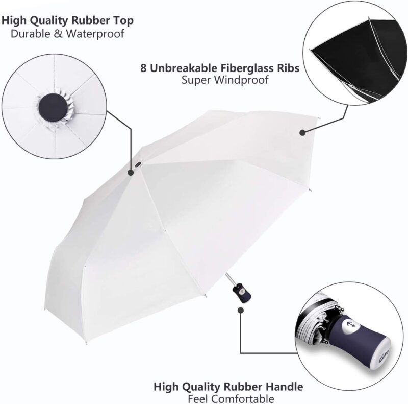 logo auto open close windproof compact folding umbrella