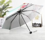 logo windproof uv protection compact parasol