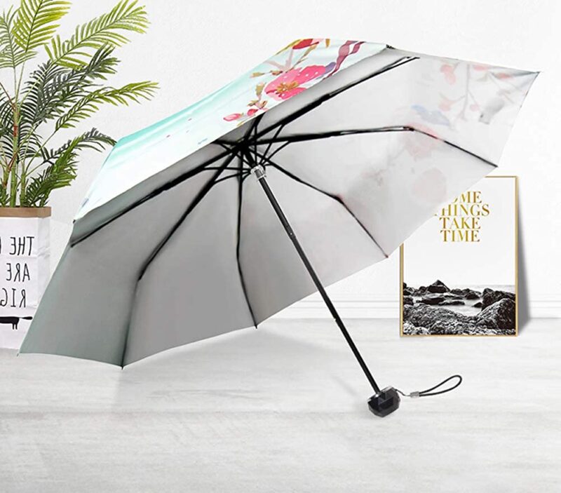 logo windproof uv protection compact parasol