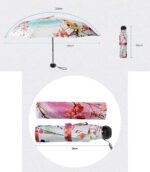 logo windproof uv protection compact parasol