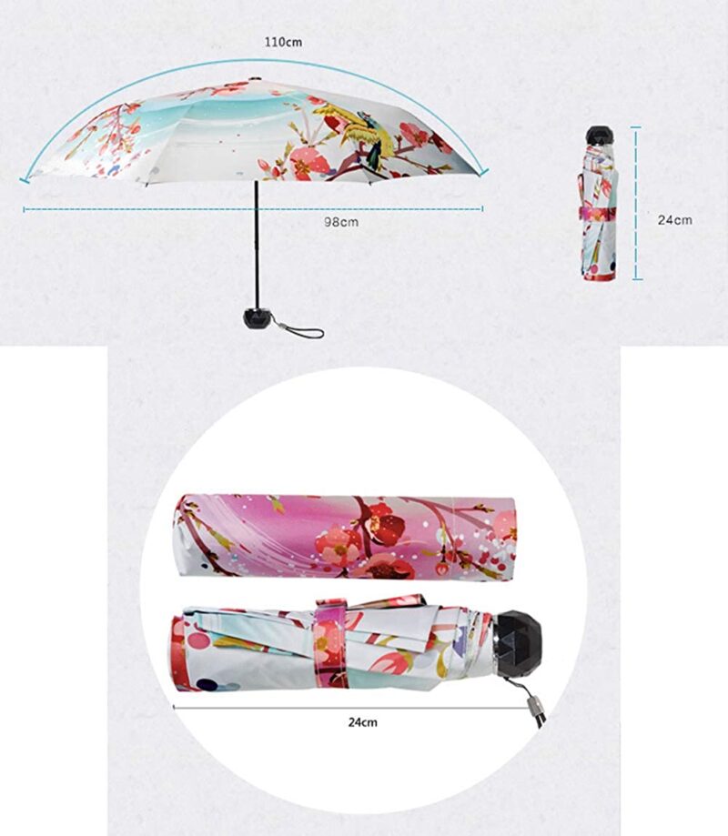logo windproof uv protection compact parasol