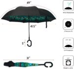 logo double canopy reverse folding umbrella