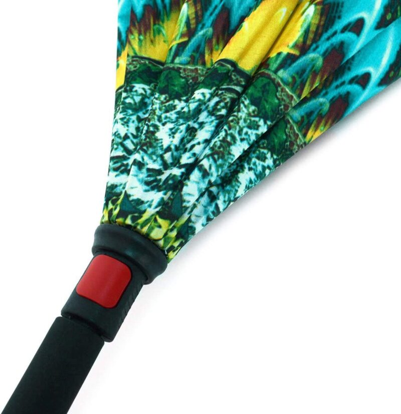 logo double canopy reverse folding umbrella