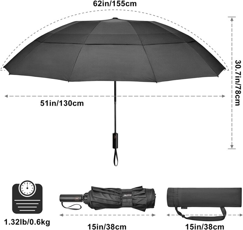 62 inch compact oversized golf umbrella