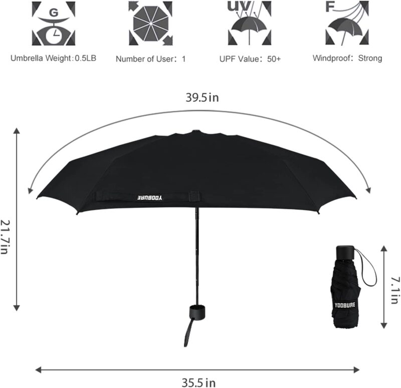 logo compact folding umbrella
