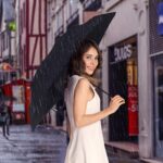 logo compact folding umbrella