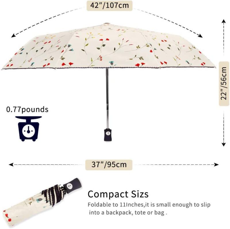 logo auto open close windproof compact folding umbrella
