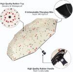 logo auto open close windproof compact folding umbrella