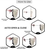 logo auto open close windproof compact folding umbrella