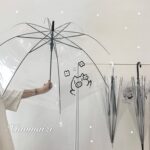 nc snoopy fresh transparent umbrella men s and women s internet celebrity long handle auto