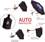 automatic double canopy reverse folding umbrella