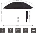 automatic double canopy reverse folding umbrella