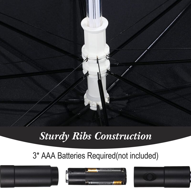 led pieces led golf umbrella