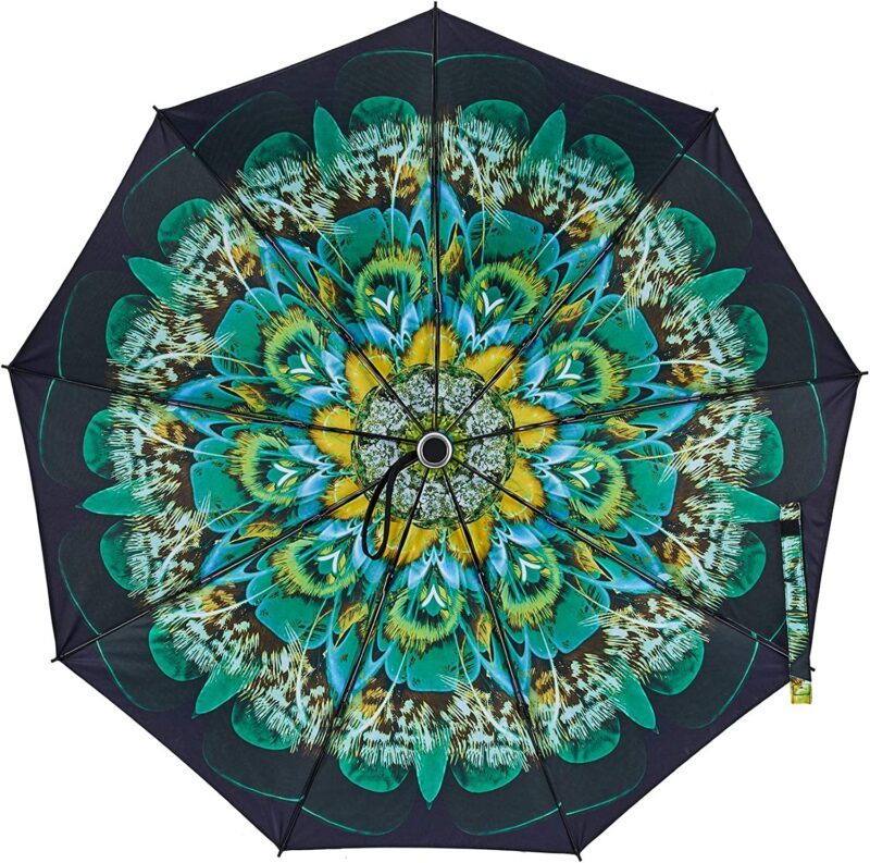logo automatic windproof compact reverse folding umbrella