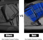 logo automatic windproof compact reverse folding umbrella