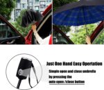 logo automatic windproof compact reverse folding umbrella