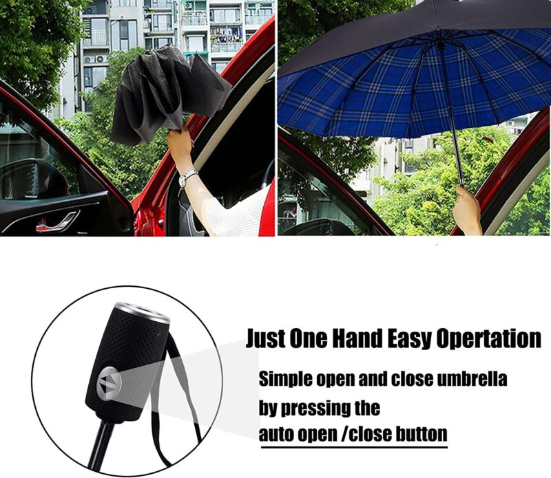 logo automatic windproof compact reverse folding umbrella