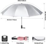 54 inch uv protection oversized reverse folding umbrella