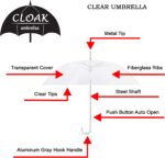cloak 10pk clear wedding umbrella for rain in bulk pack