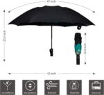 automatic double canopy reverse folding umbrella
