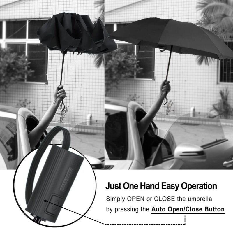 windproof compact reverse folding umbrella