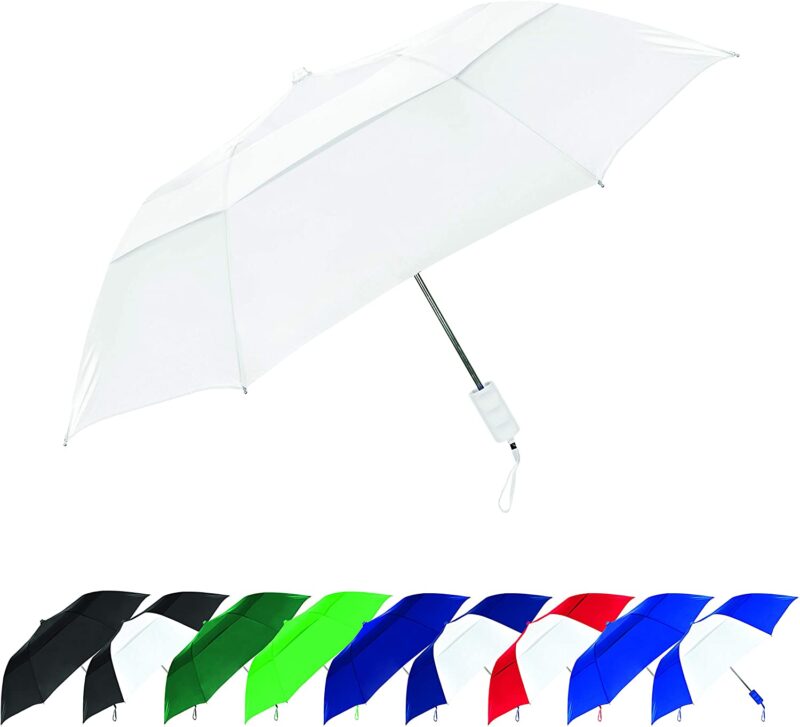 logo automatic windproof compact parasol