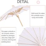 pack of 2 paper parasol chinese / japanese decorative umbrella white diy painting decorative umbrella wedding bridal par